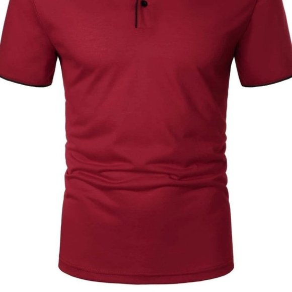 Red Mens Polo Shirt - Picture 2 of 7